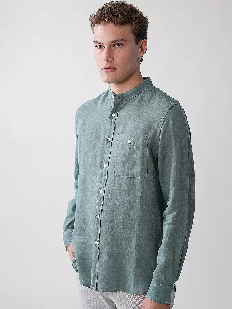 WOOLRICH | Leinenhemd Regular Fit | dunkelblau