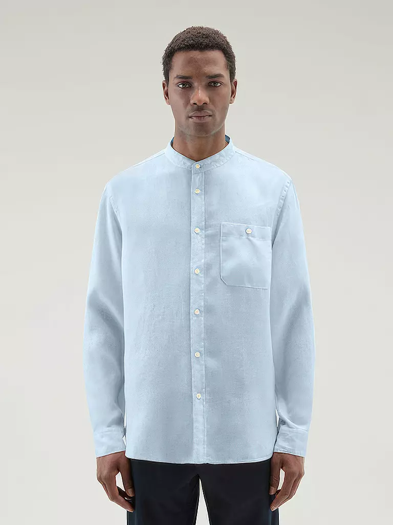 WOOLRICH | Leinenhemd Regular Fit | dunkelblau