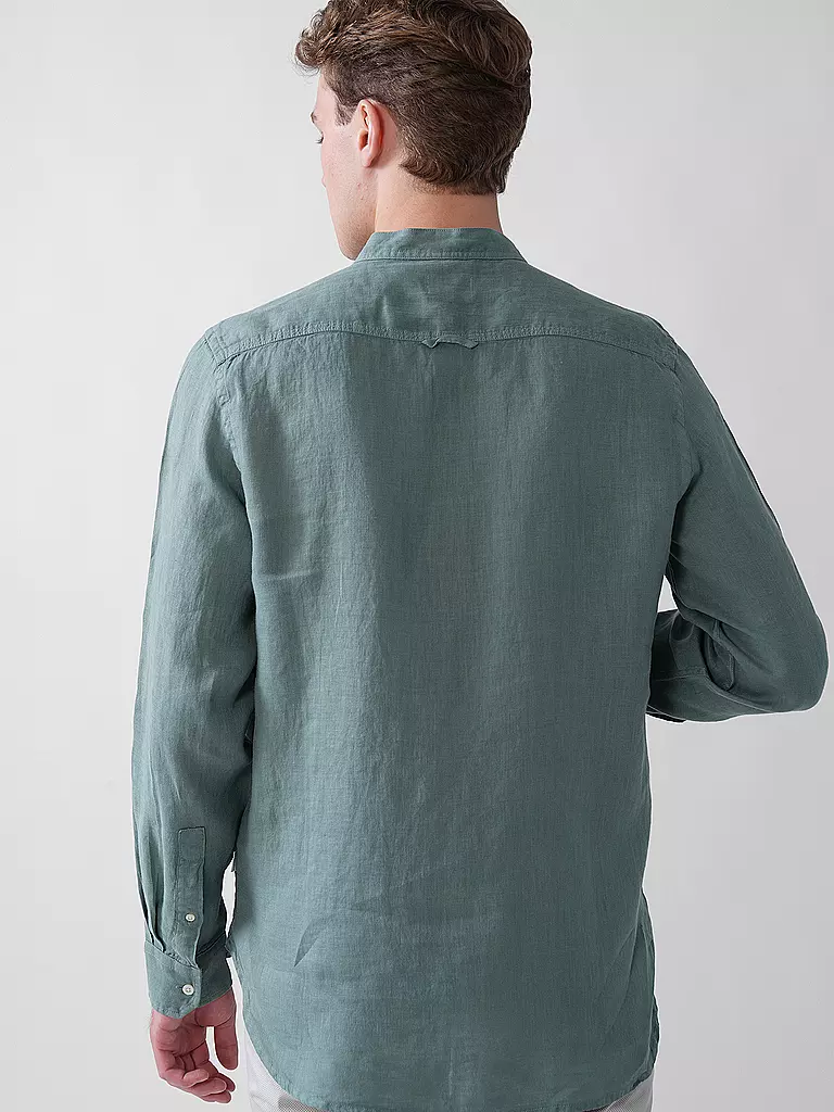 WOOLRICH | Leinenhemd Regular Fit | dunkelblau