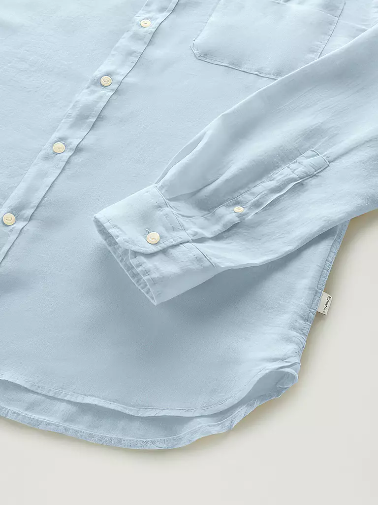 WOOLRICH | Leinenhemd Regular Fit | dunkelblau