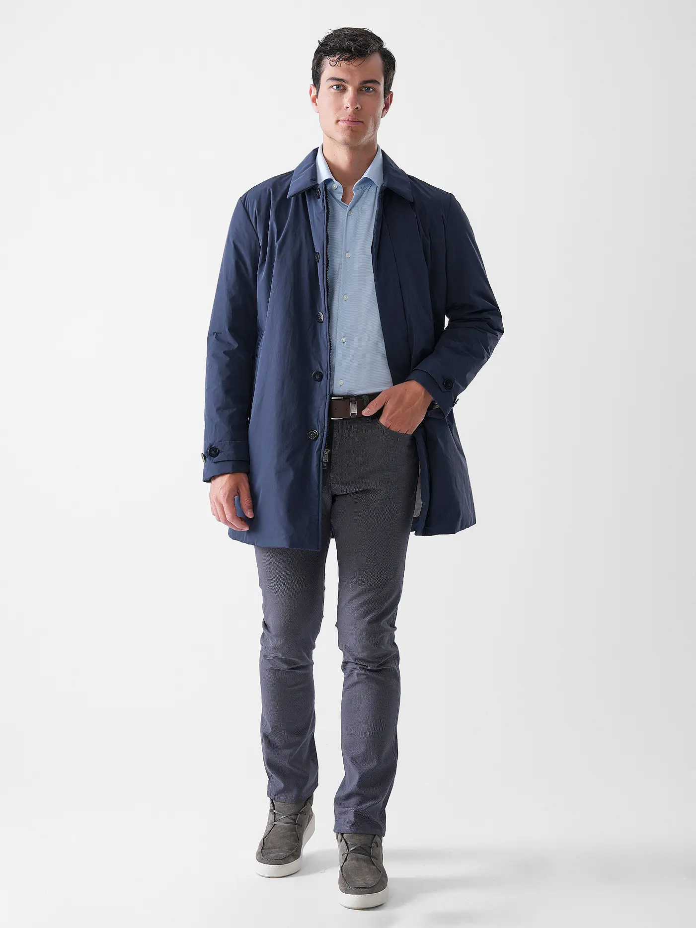 WOOLRICH | Mantel TOUCH COAT | blau