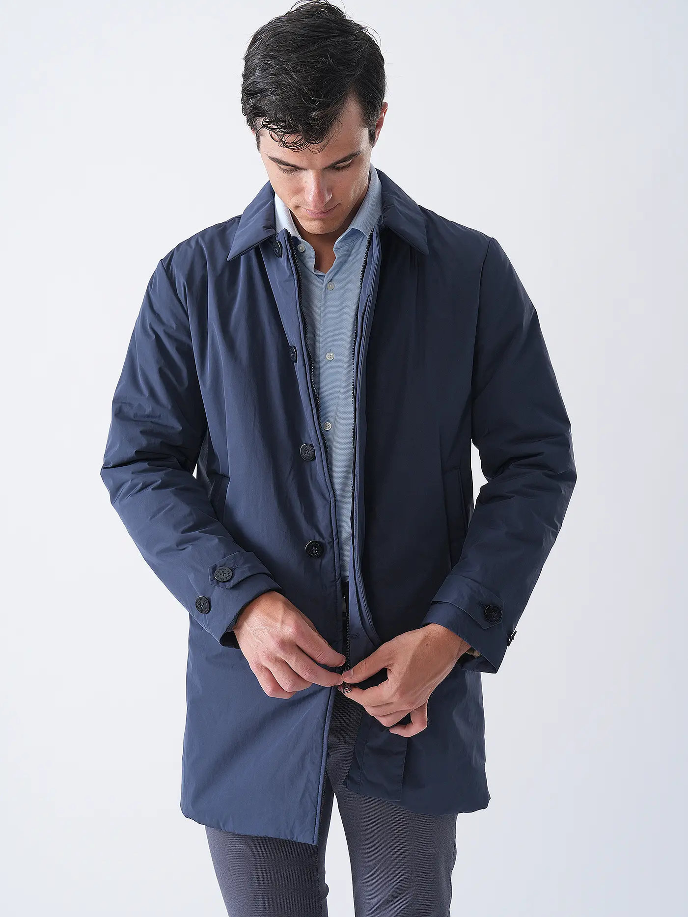 WOOLRICH | Mantel TOUCH COAT | blau