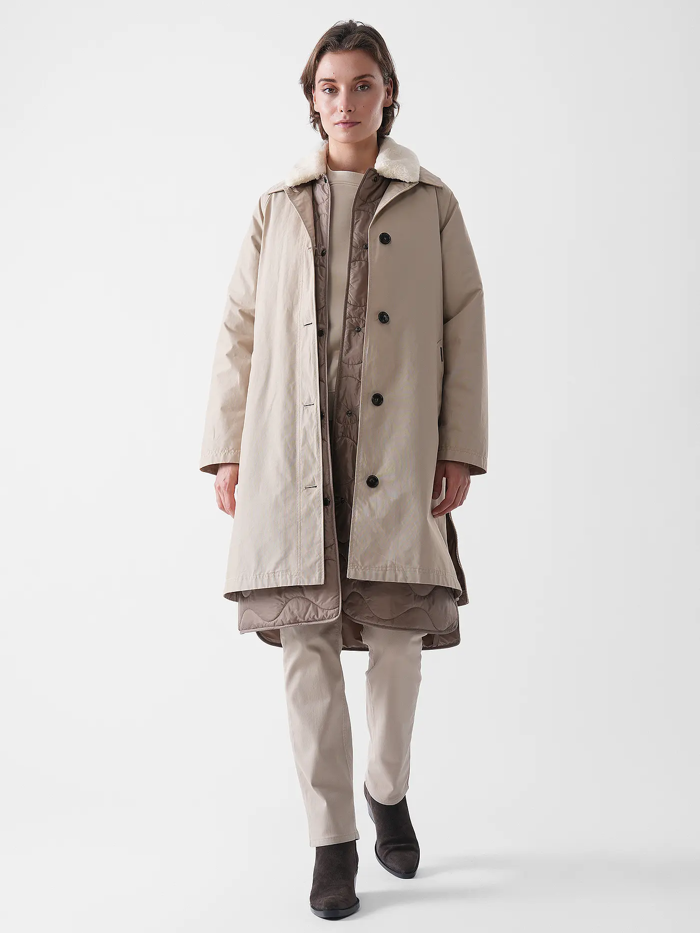 WOOLRICH | Trenchcoat ALL WEATHER COAT 3in1 | beige