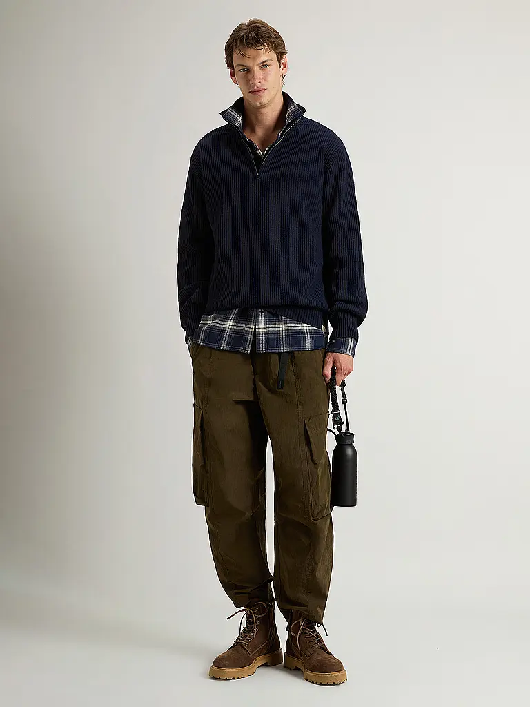 WOOLRICH | Troyer Pullover  | blau