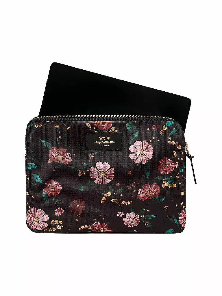 WOUF | Tablet Hülle Black Flowers | schwarz