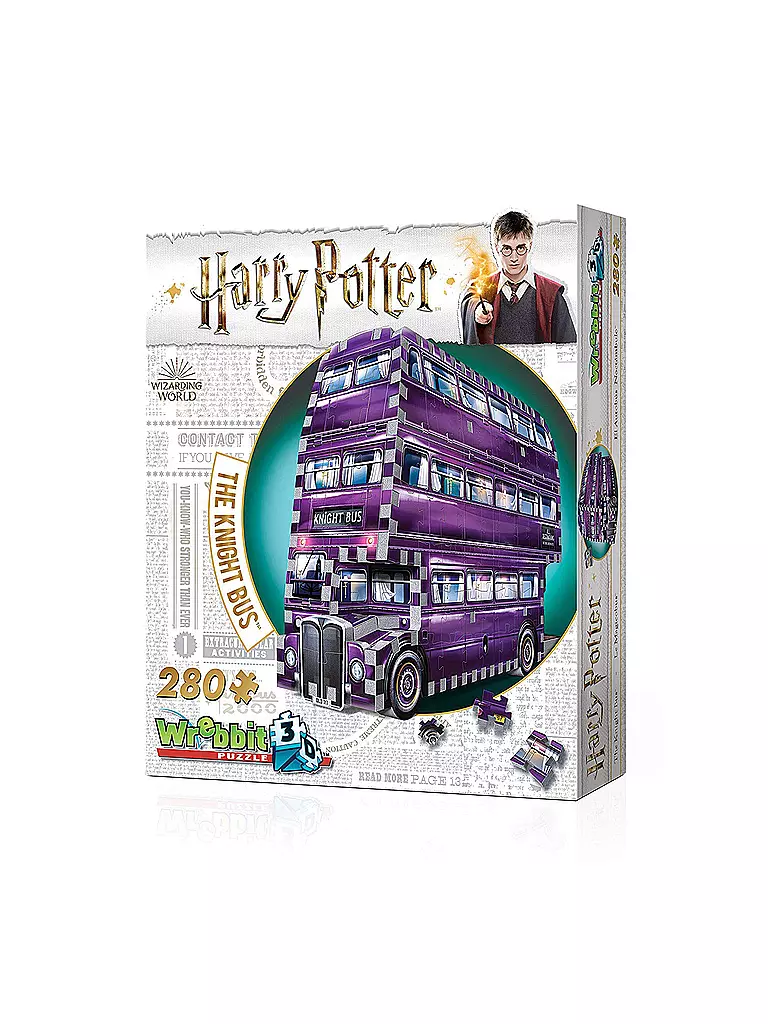 WREBBIT | 3D-Puzzle "Harry Potter" Der fahrende Ritter (280 Teile) | transparent