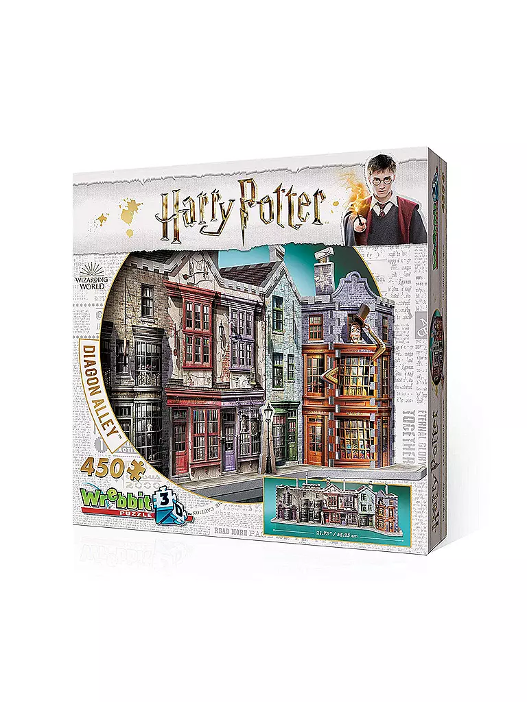 WREBBIT | 3D-Puzzle "Harry Potter" Fuchsbau - Haus der Weasleys (415 Teile) | transparent