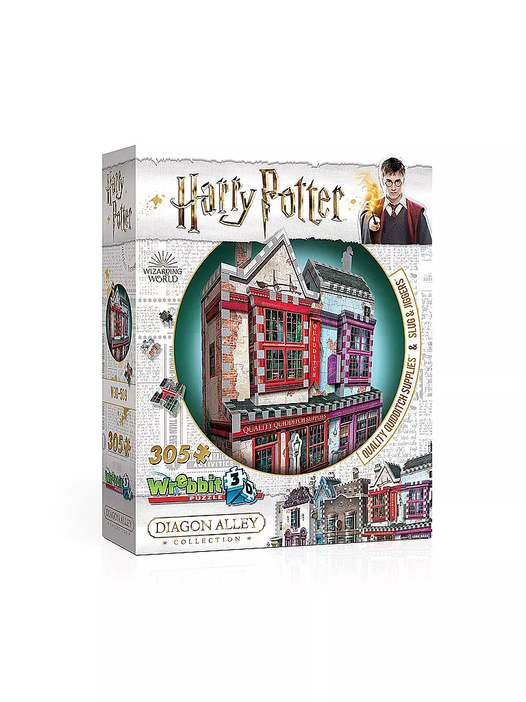 WREBBIT | 3D-Puzzle - "Harry Potter" - Quidditsch Shop und Apotheke (305 Teile) | transparent