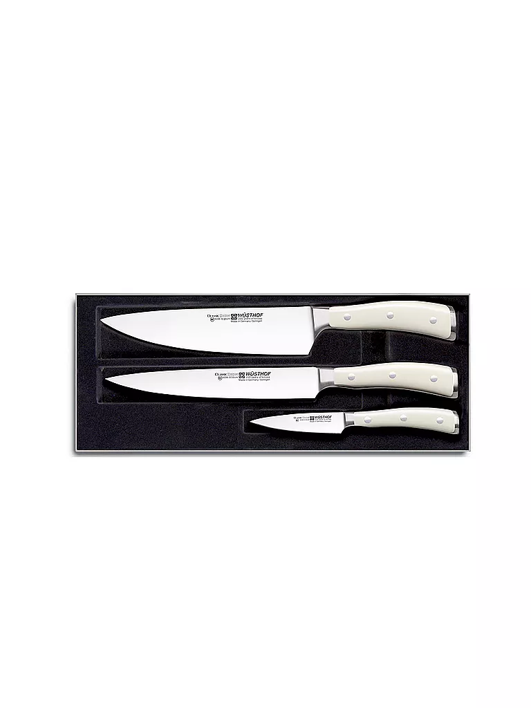 WUESTHOF | Messer-Set "Classic Ikon" 3-tlg. | creme