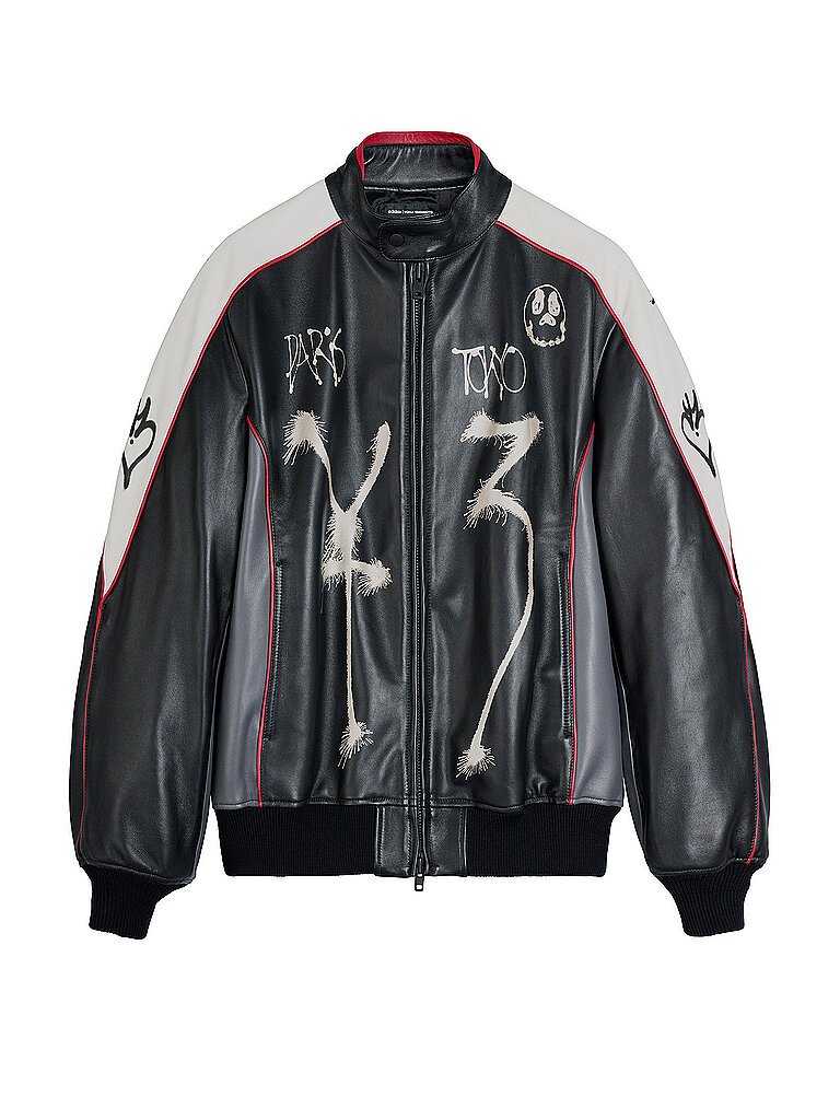 Y-3 Lederjacke ARTIST schwarz