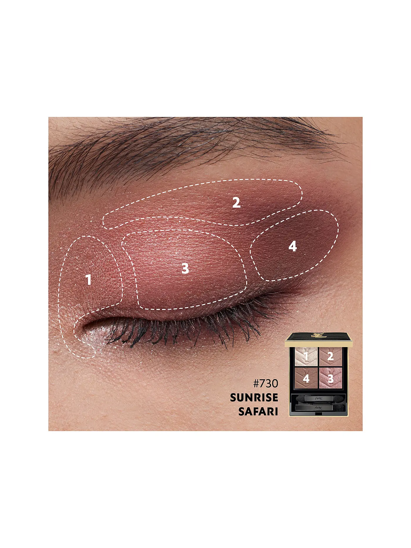 YVES SAINT LAURENT | Couture Mini Clutch Eyeshadow Palette (730 Sunrise Safari) | rosa