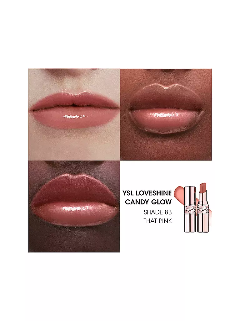 YVES SAINT LAURENT | Lippenstift - Loveshine Candy Glow Balm (8B Naked Pink) | rosa