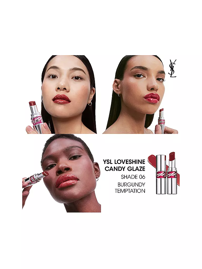 YVES SAINT LAURENT | Loveshine Candy Glaze Lipgloss-Stick (6 Burgundy Temptation) | koralle