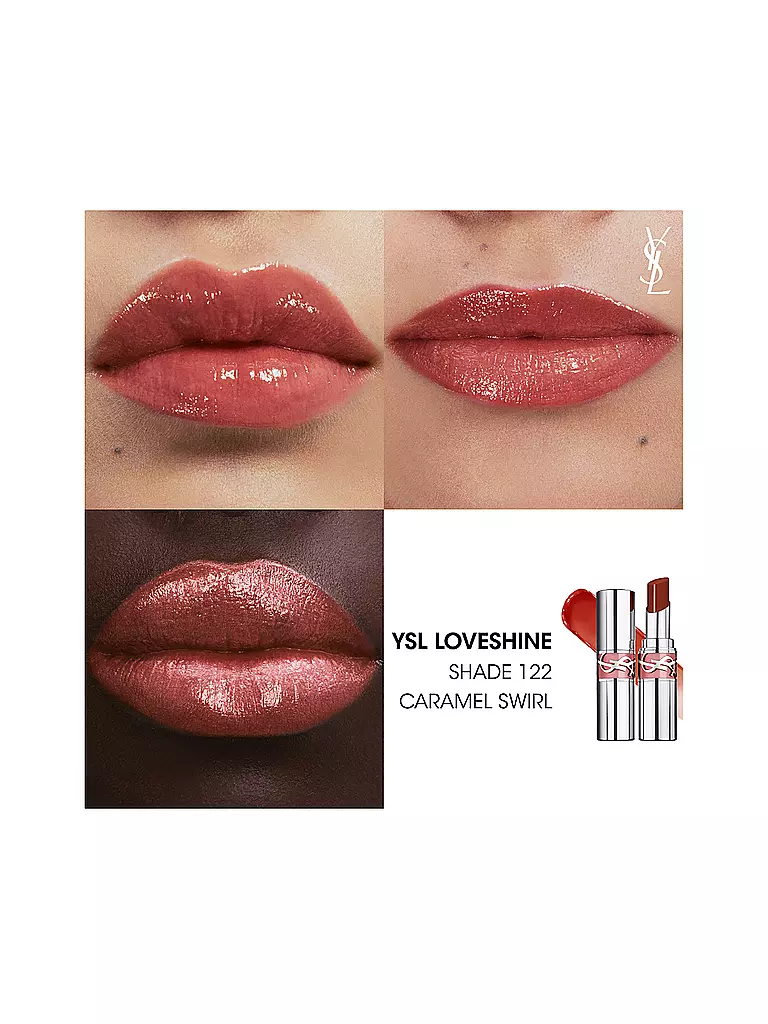 YVES SAINT LAURENT | Loveshine Lippenstift (122 Caramel Kiss) | dunkelrot