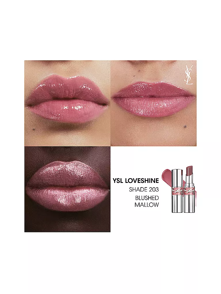 YVES SAINT LAURENT | Loveshine Lippenstift (203 Blushed Mallow) | koralle