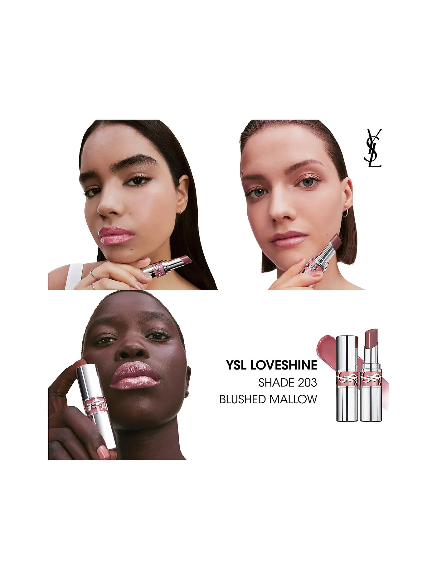 YVES SAINT LAURENT | Loveshine Lippenstift (203 Blushed Mallow) | rosa