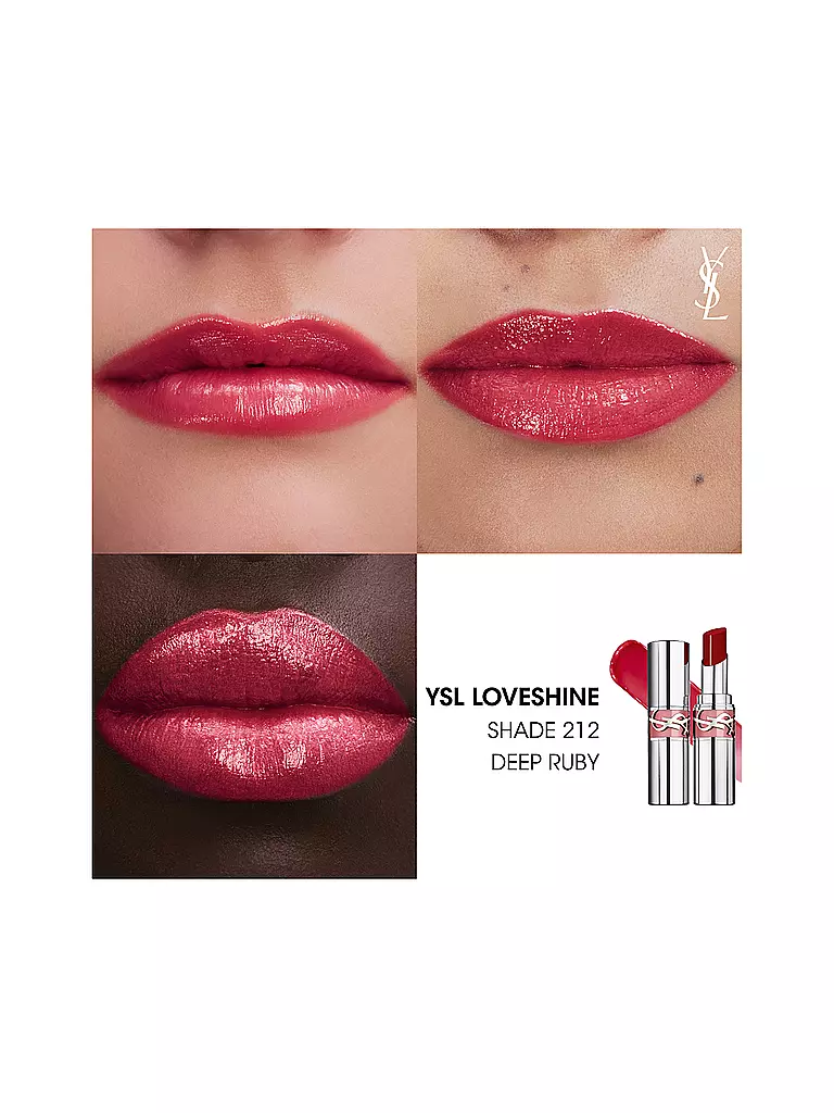 YVES SAINT LAURENT | Loveshine Lippenstift (212 Deep Ruby) | dunkelrot