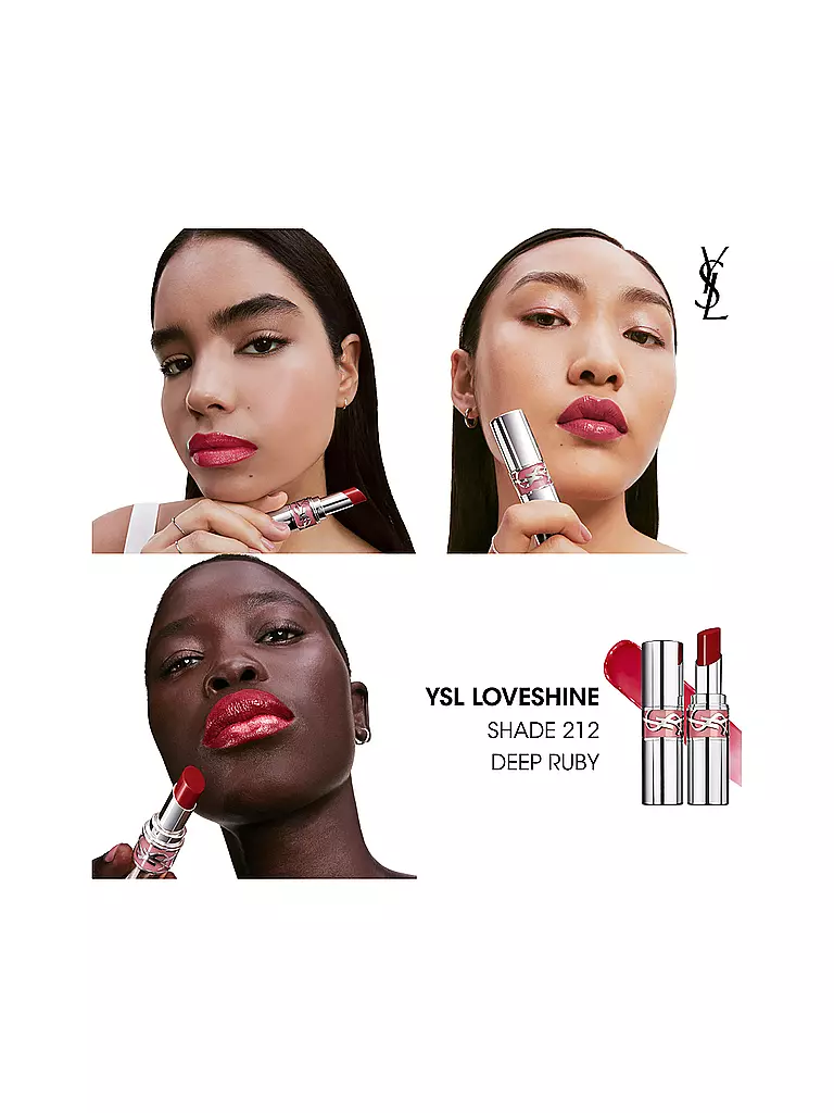 YVES SAINT LAURENT | Loveshine Lippenstift (212 Deep Ruby) | dunkelrot