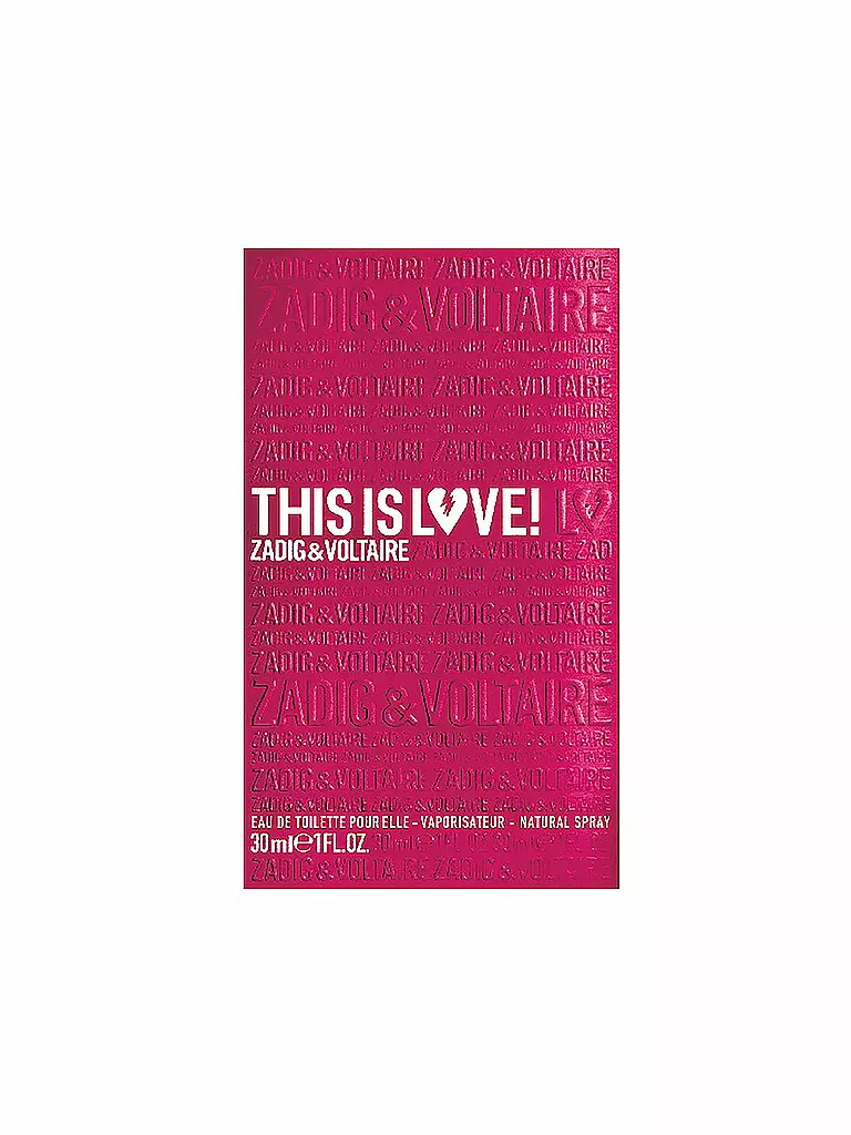 ZADIG & VOLTAIRE | This Is Love! Pour Elle Eau de Toilette Vaporisateur Natural Spray 30ml | keine Farbe