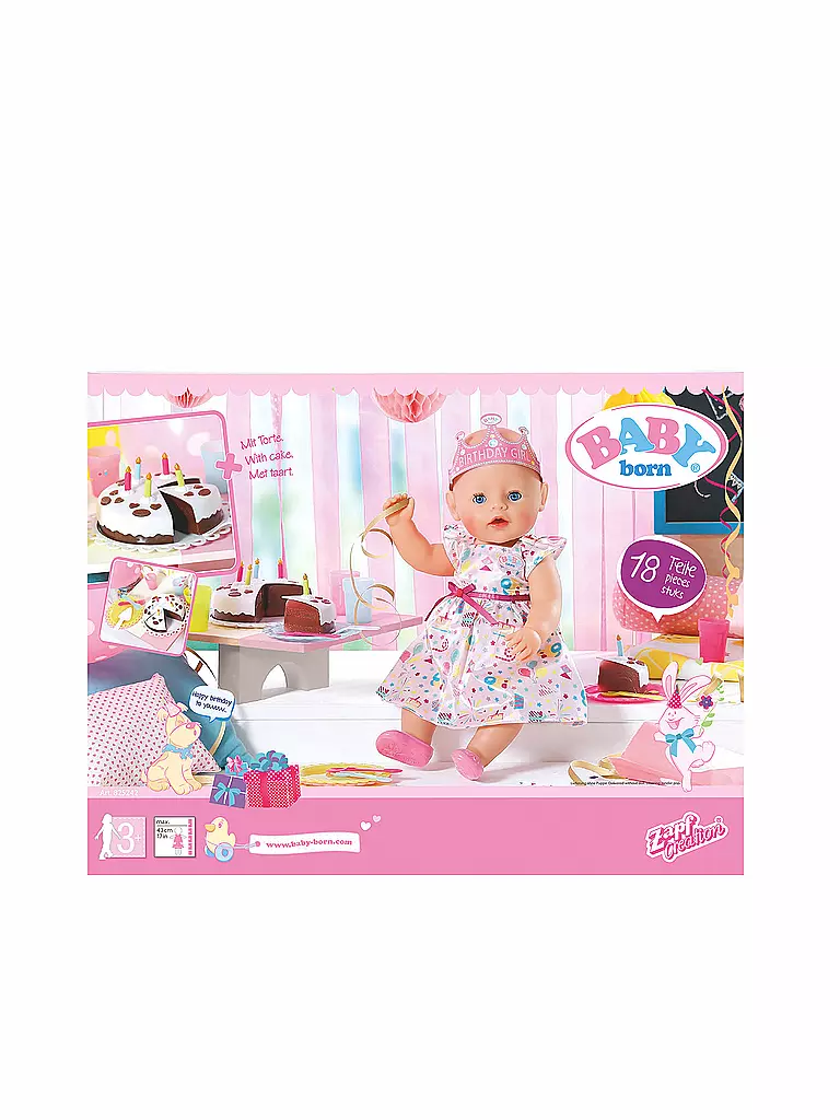 ZAPF CREATION | Baby Born - Deluxe Party Set  | transparent