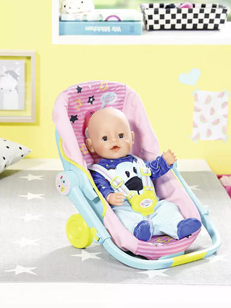 ZAPF CREATION | Baby Born - Schalensitz mit Rädern | transparent