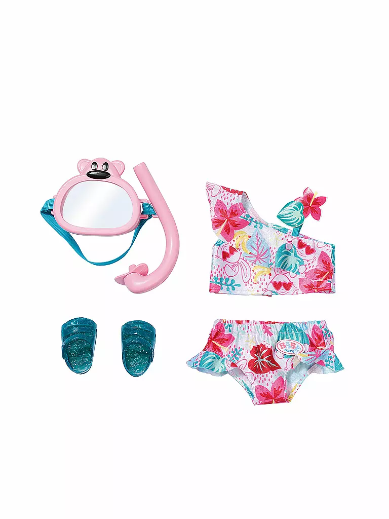 ZAPF CREATION | BABY Born Holiday Deluxe Bikini Set Puppenkleidung 43 cm | transparent