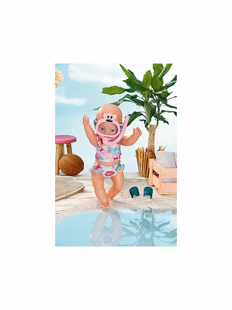 ZAPF CREATION | BABY Born Holiday Deluxe Bikini Set Puppenkleidung 43 cm | transparent