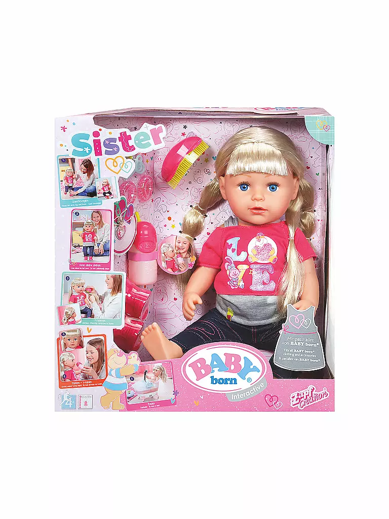 ZAPF CREATION | Puppe - Baby Born Interactive Sister  | transparent