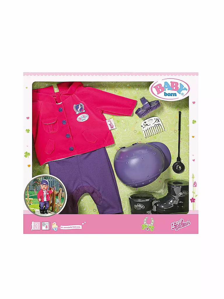 ZAPF CREATION | Puppenbekleidung - Baby Born - Pony Farm Deluxe Reitoutfit | transparent