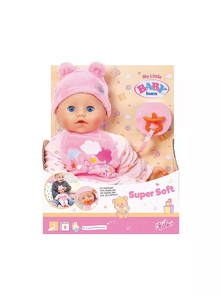 ZAPF | My Little Baby Born Super Soft Puppe 825334 | transparent