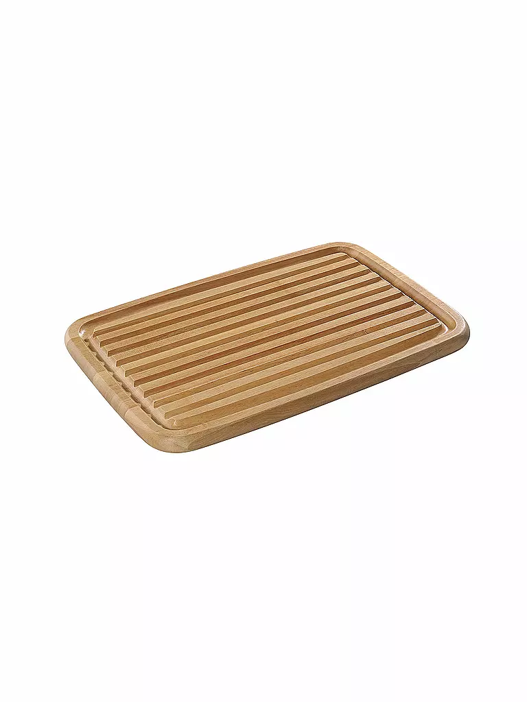 ZASSENHAUS | Brotschneidbrett Gummibaum 42x27,5cm | beige