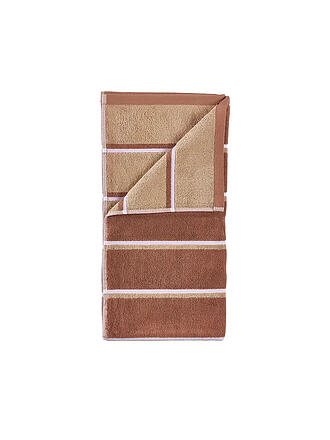 ZONE DENMARK | Duschtuch SAUNA 70x140cm Terracotta/Camle/Lupine