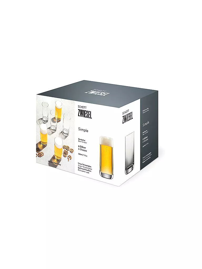 ZWIESEL GLAS | Bierglas 6er Set SIMPLE 345ml | transparent