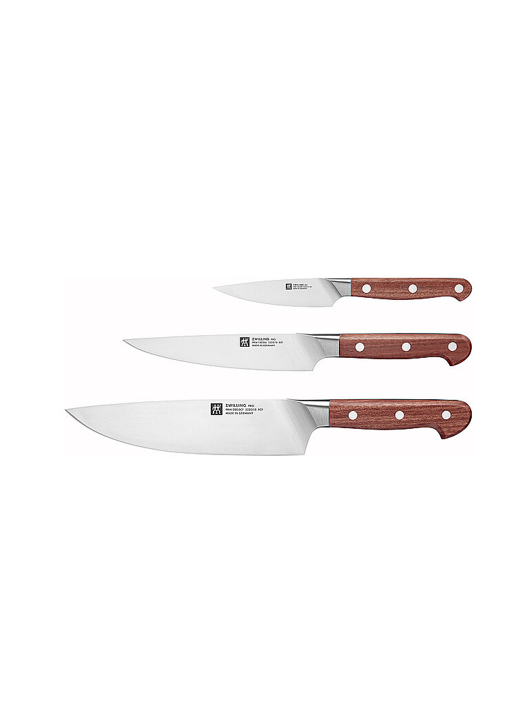 ZWILLING Set di coltelli da 3 pezzi PRO WOOD Kotibe marrone