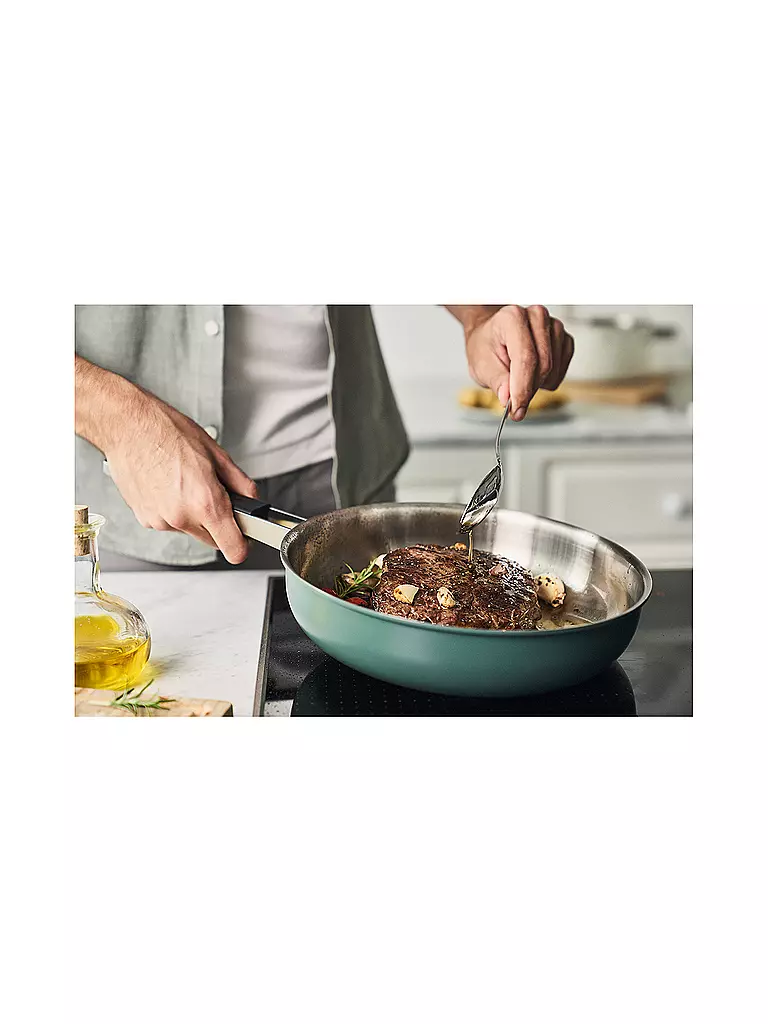 ZWILLING | Bratpfanne 24cm PURE Antihaft Gruen | creme