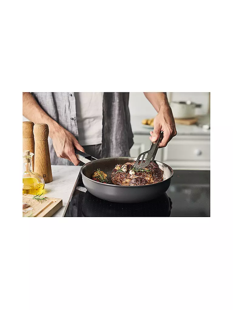 ZWILLING | Bratpfanne 28cm PURE Antihaft Grau | dunkelgrün