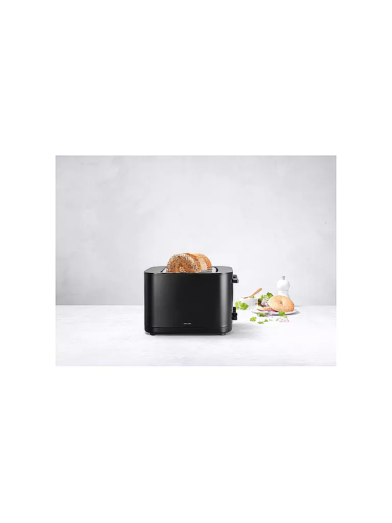 ZWILLING | ENFINIGY® Toaster 2 Scheiben Edelstahl 2 Schlitze kurz Schwarz  | schwarz