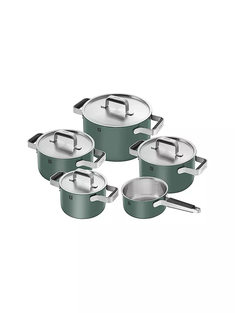 ZWILLING | Kochgeschirr - Set 5tlg. PURE Edelstahl / Gruen | dunkelgrün