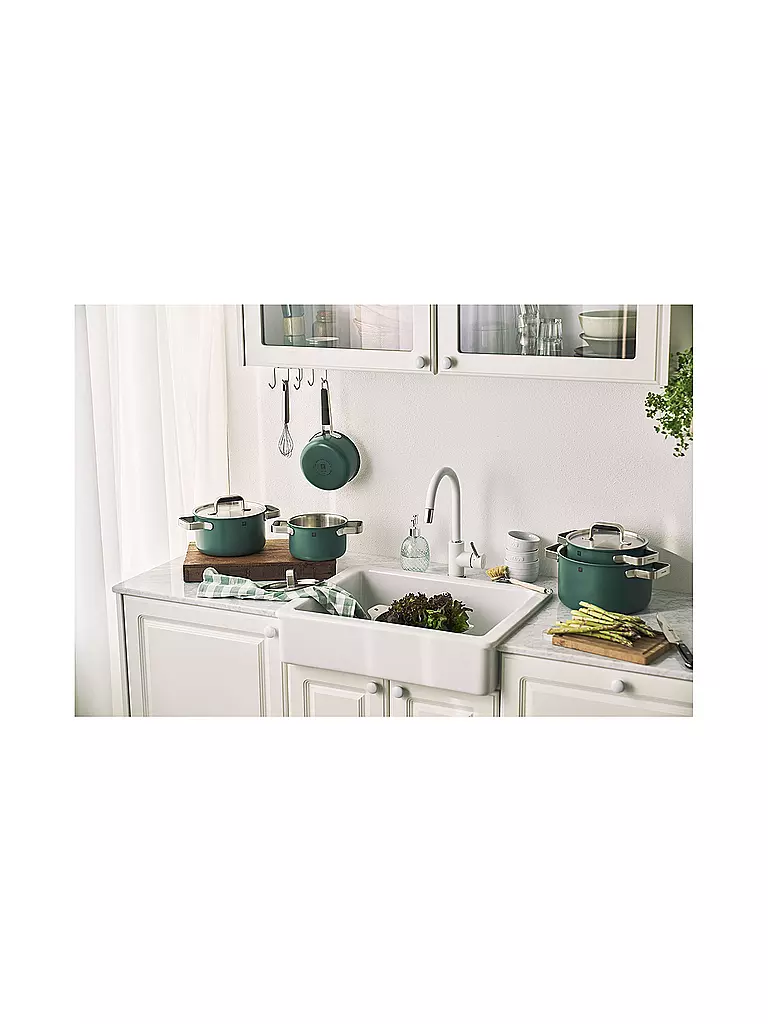 ZWILLING | Kochgeschirr - Set 5tlg. PURE Edelstahl / Gruen | dunkelgrün