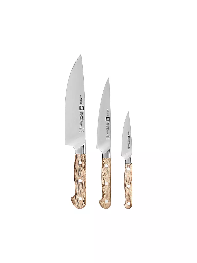 ZWILLING | Messerset 3-teilig PRO WOOD Steineiche | braun