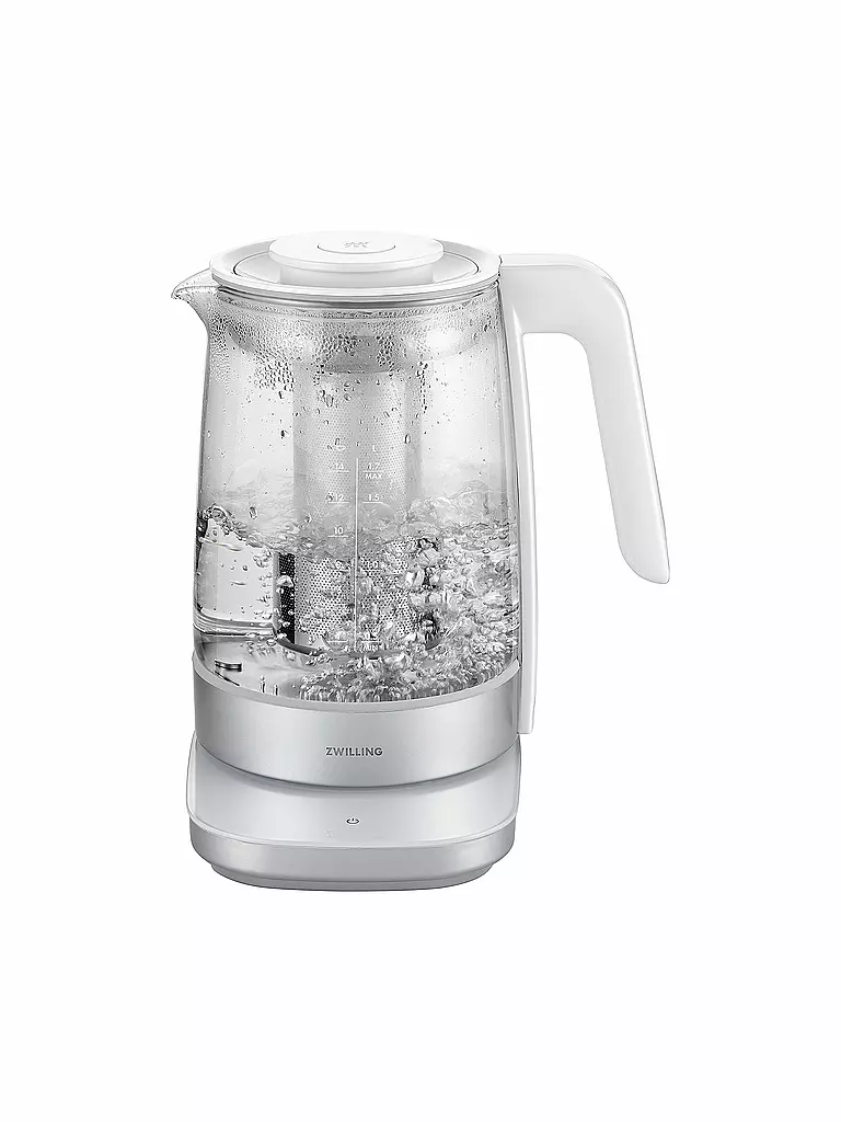 ZWILLING | Wasserkocher mit Teeeinsatz 1,7l Glas / Weiss | weiss